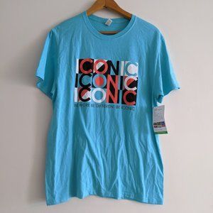 NWT Fruit of the Loom Iconic Blue T-Shirt Size L